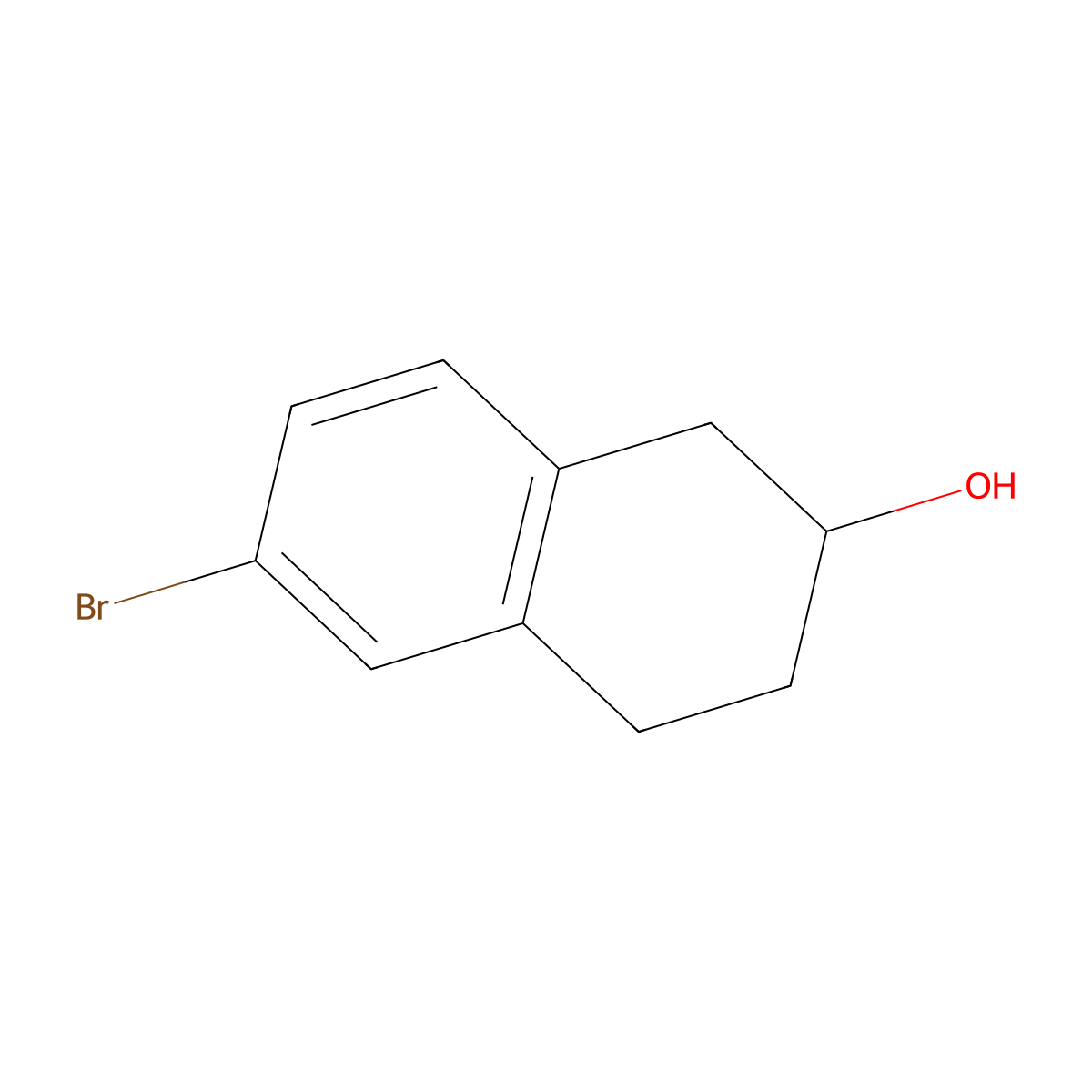 (2S)-6-Bromo-1,2,3,4-tetrahydronaphthalen-2-ol molecular structure, CAS 171965-24-5