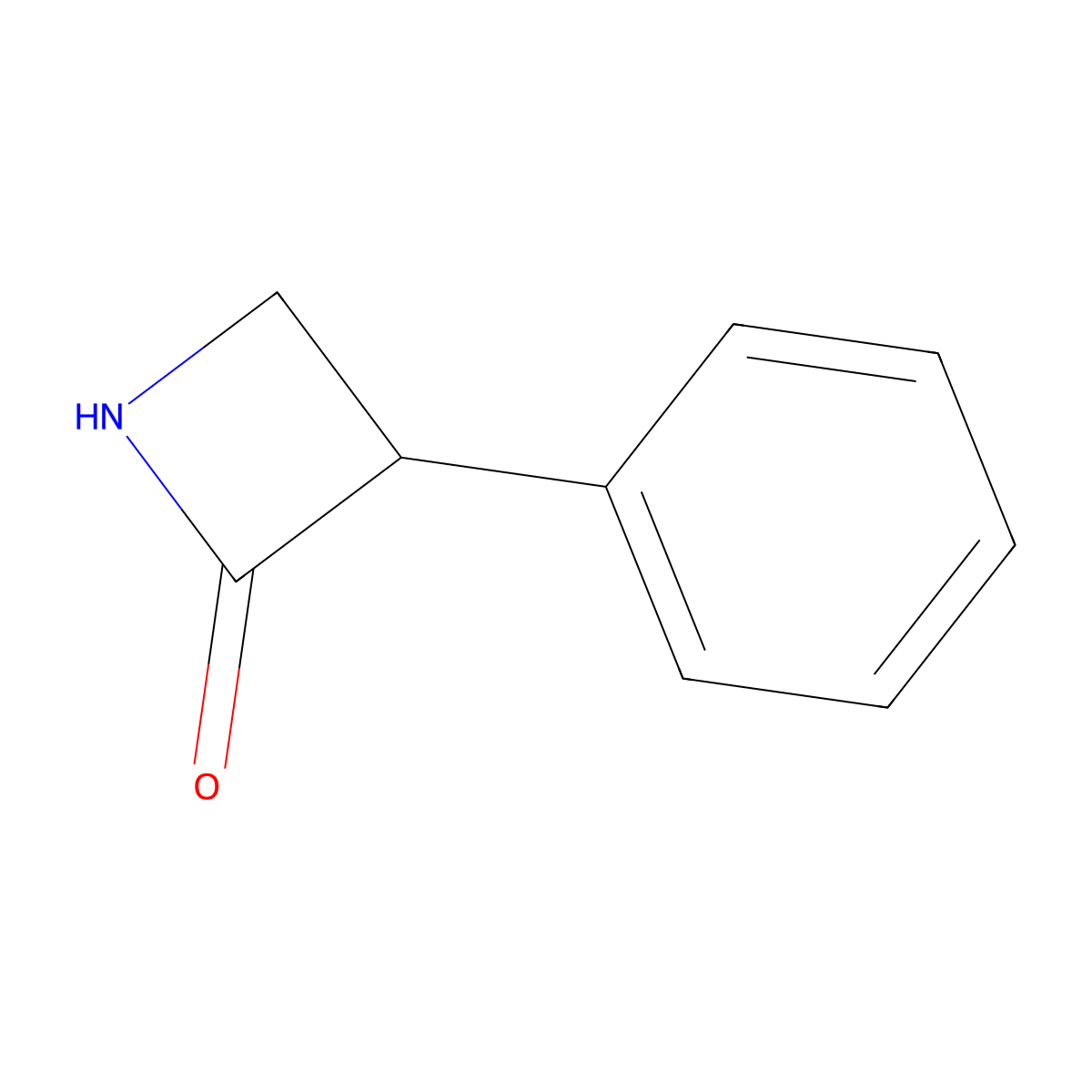 3-Phenyl-2-azetidinone molecular structure, CAS 17197-57-8