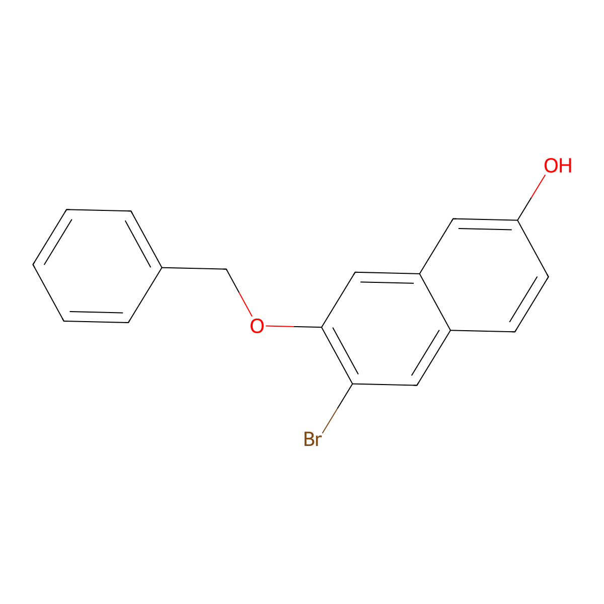 7-(Benzyloxy)-6-bromonaphthalen-2-ol molecular structure, CAS 171975-85-2