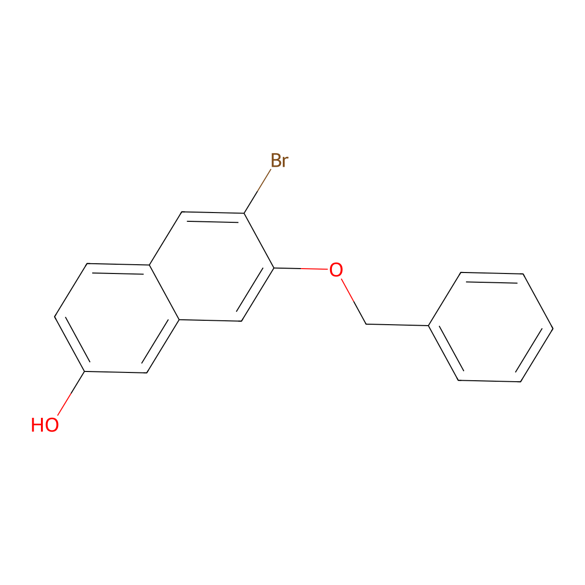7-(Benzyloxy)-6-bromonaphthalen-2-ol molecular structure, CAS 171975-85-2
