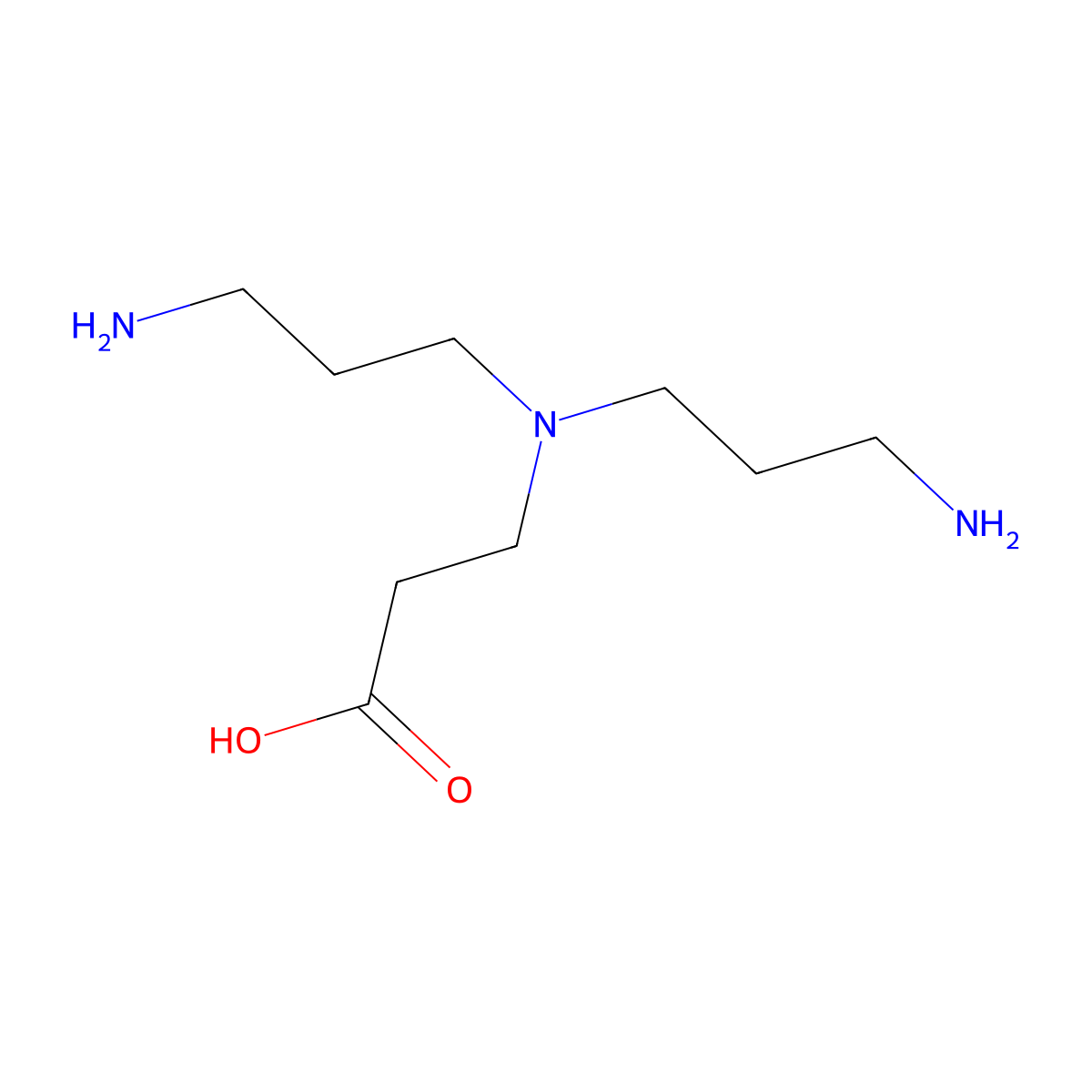 3-[Bis(3-aminopropyl)amino]propanoic acid molecular structure, CAS 171977-73-4