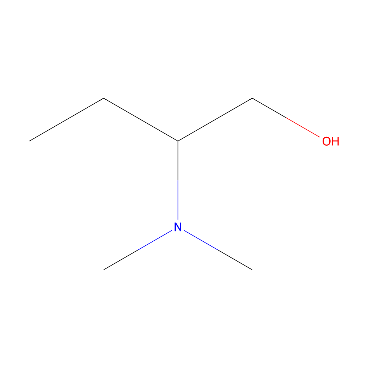 2-(Dimethylamino)butan-1-ol molecular structure, CAS 17199-17-6