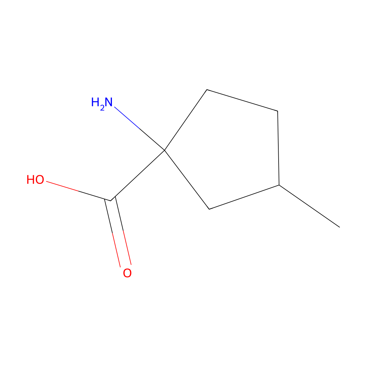1-Amino-3-methylcyclopentanecarboxylic acid molecular structure, CAS 17199-38-1