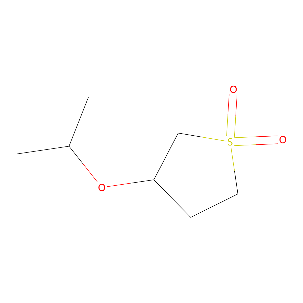 3-Isopropoxytetrahydrothiophene 1,1-dioxide molecular structure, CAS 17200-23-6