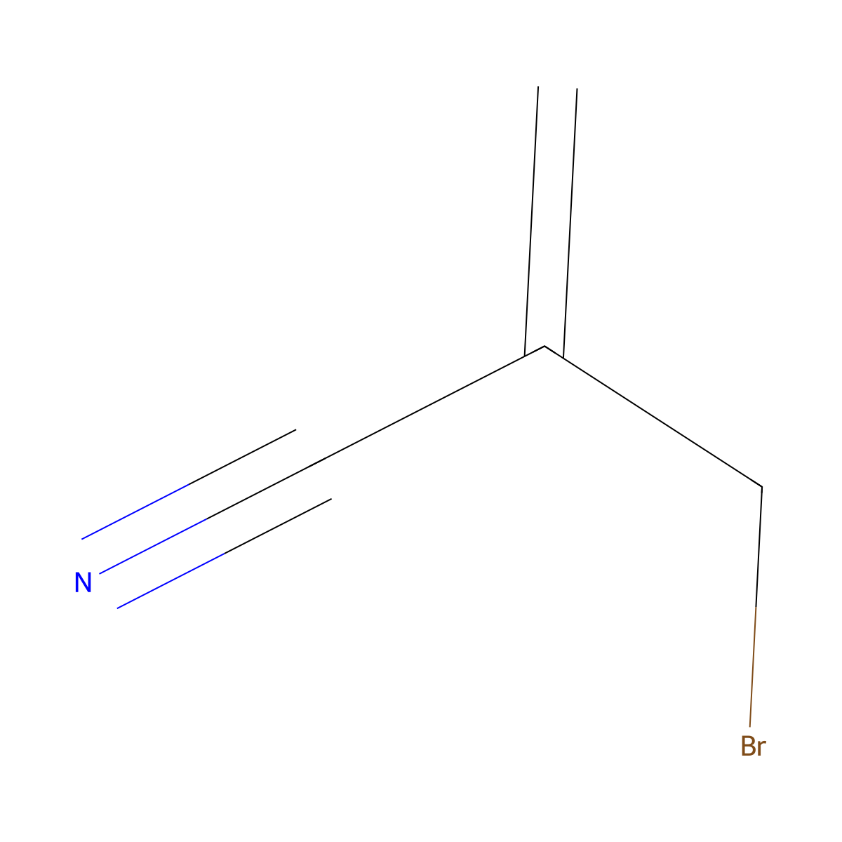 2-(Bromomethyl)prop-2-enenitrile molecular structure, CAS 17200-53-2