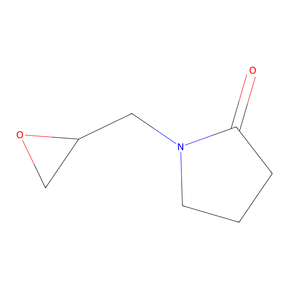 1-(2-Oxiranylmethyl)-2-pyrrolidinone molecular structure, CAS 17201-66-0
