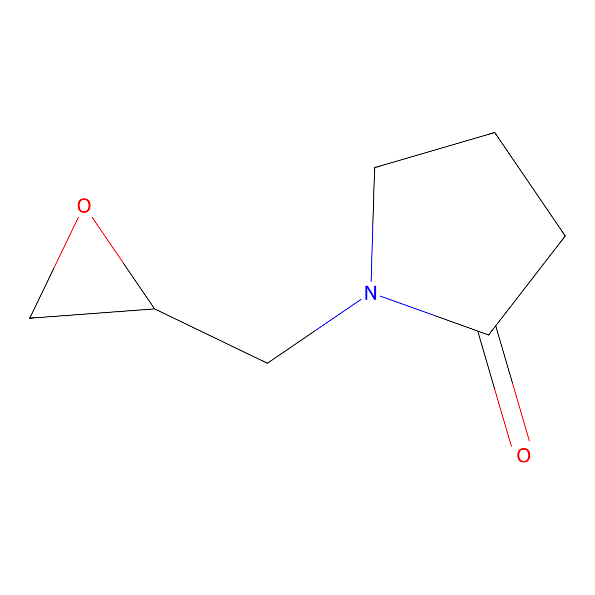 1-(2-Oxiranylmethyl)-2-pyrrolidinone molecular structure, CAS 17201-66-0