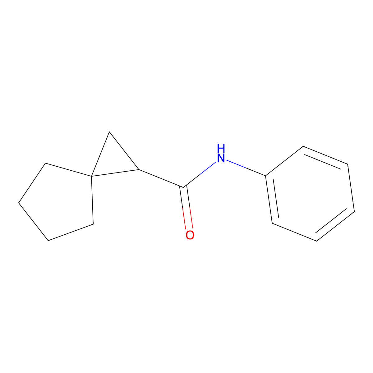 N-Phenylspiro[2.4]heptane-1-carboxamide molecular structure, CAS 17202-51-6