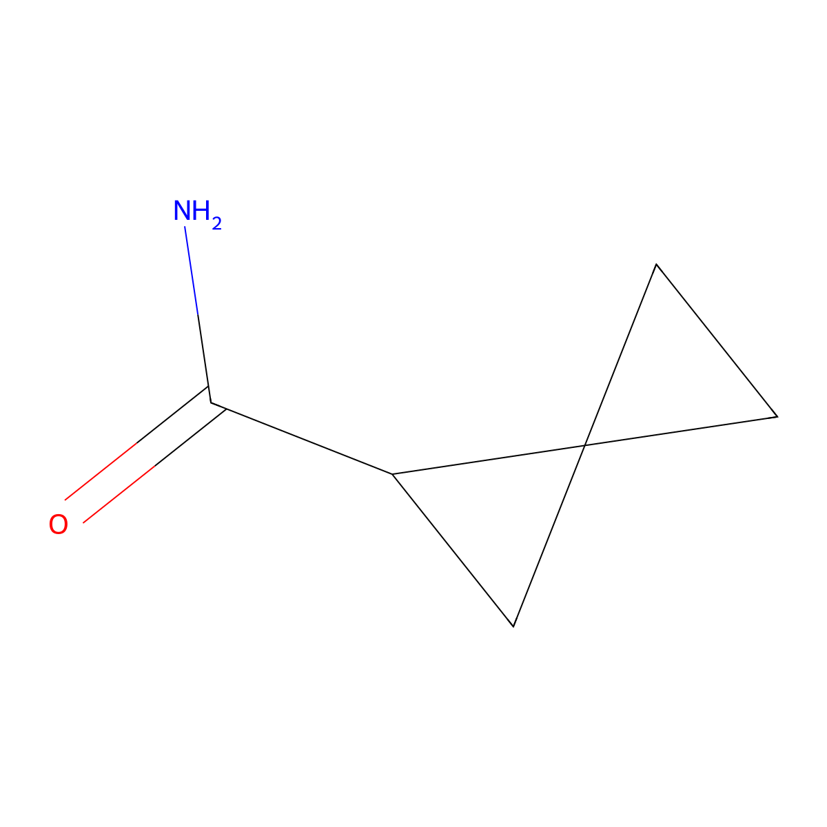 Spiro[2.2]pentane-1-carboxamide molecular structure, CAS 17202-66-3