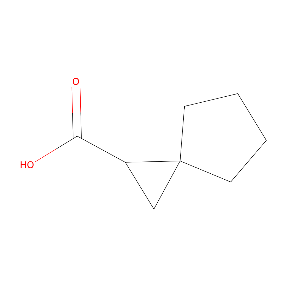 Spiro(2.4)heptane-1-carboxylic Acid molecular structure, CAS 17202-94-7