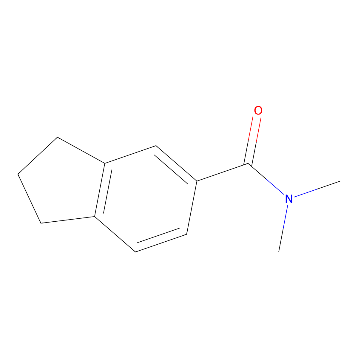 N,N-dimethyl-2,3-dihydro-1H-indene-5-carboxamide molecular structure, CAS 172023-65-3