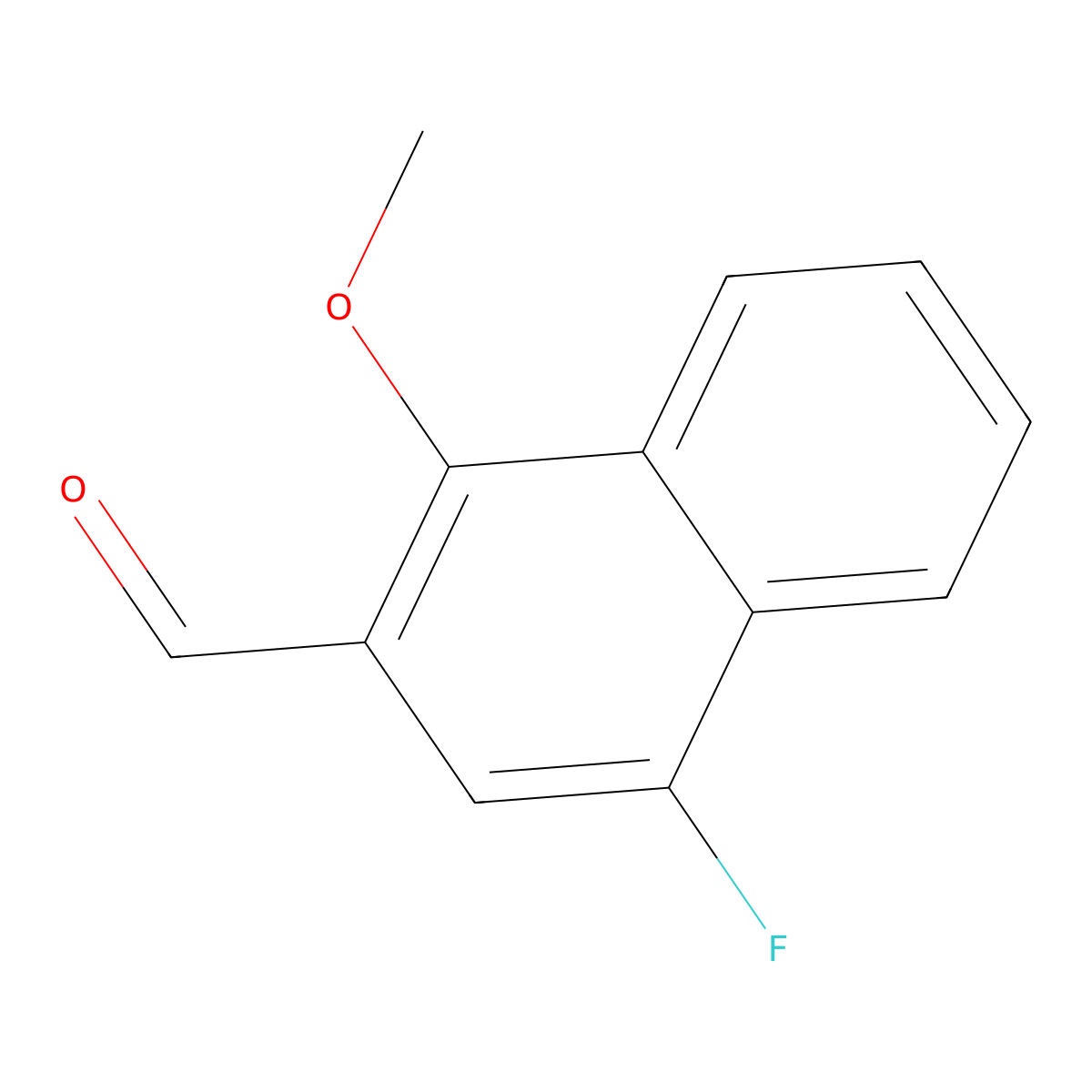 4-Fluoro-1-methoxy-2-naphthaldehyde molecular structure, CAS 172033-83-9