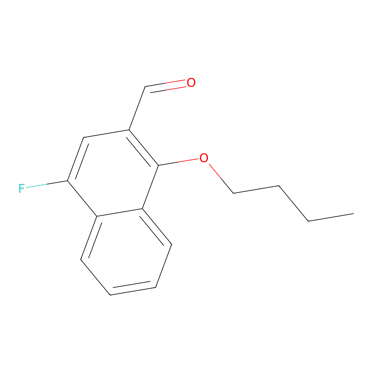 1-Butoxy-4-fluoro-2-naphthaldehyde molecular structure, CAS 172033-84-0