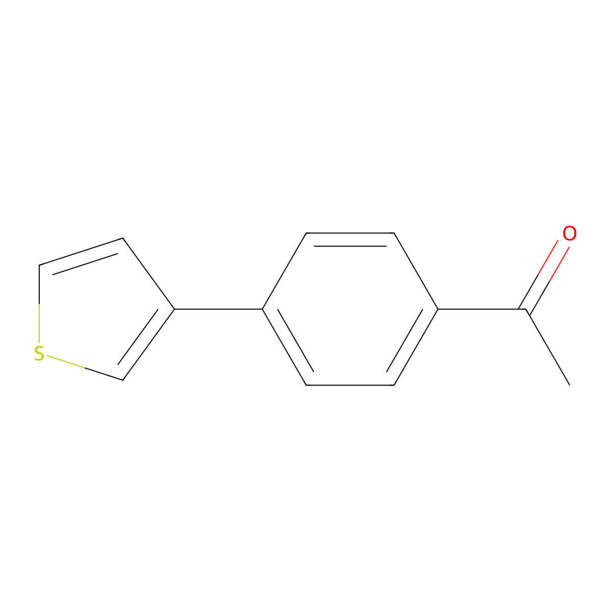 1-(4-Thiophen-3-yl-phenyl)-ethanone molecular structure, CAS 172035-84-6