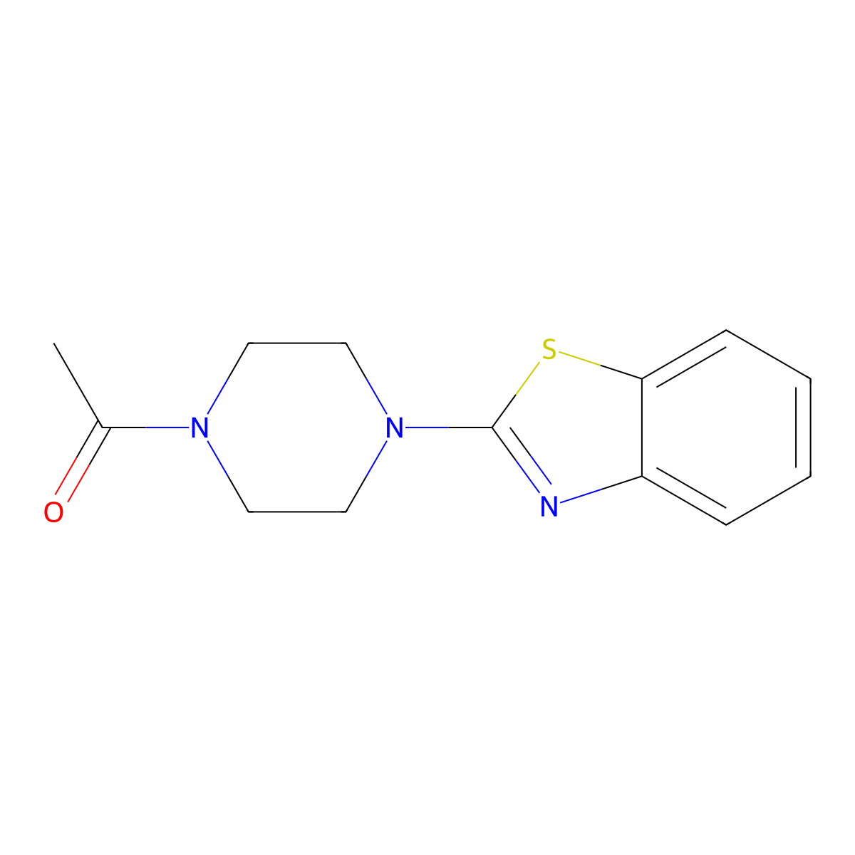 1-[4-(Benzothiazol-2-yl)piperazino]ethanone molecular structure, CAS 172038-65-2