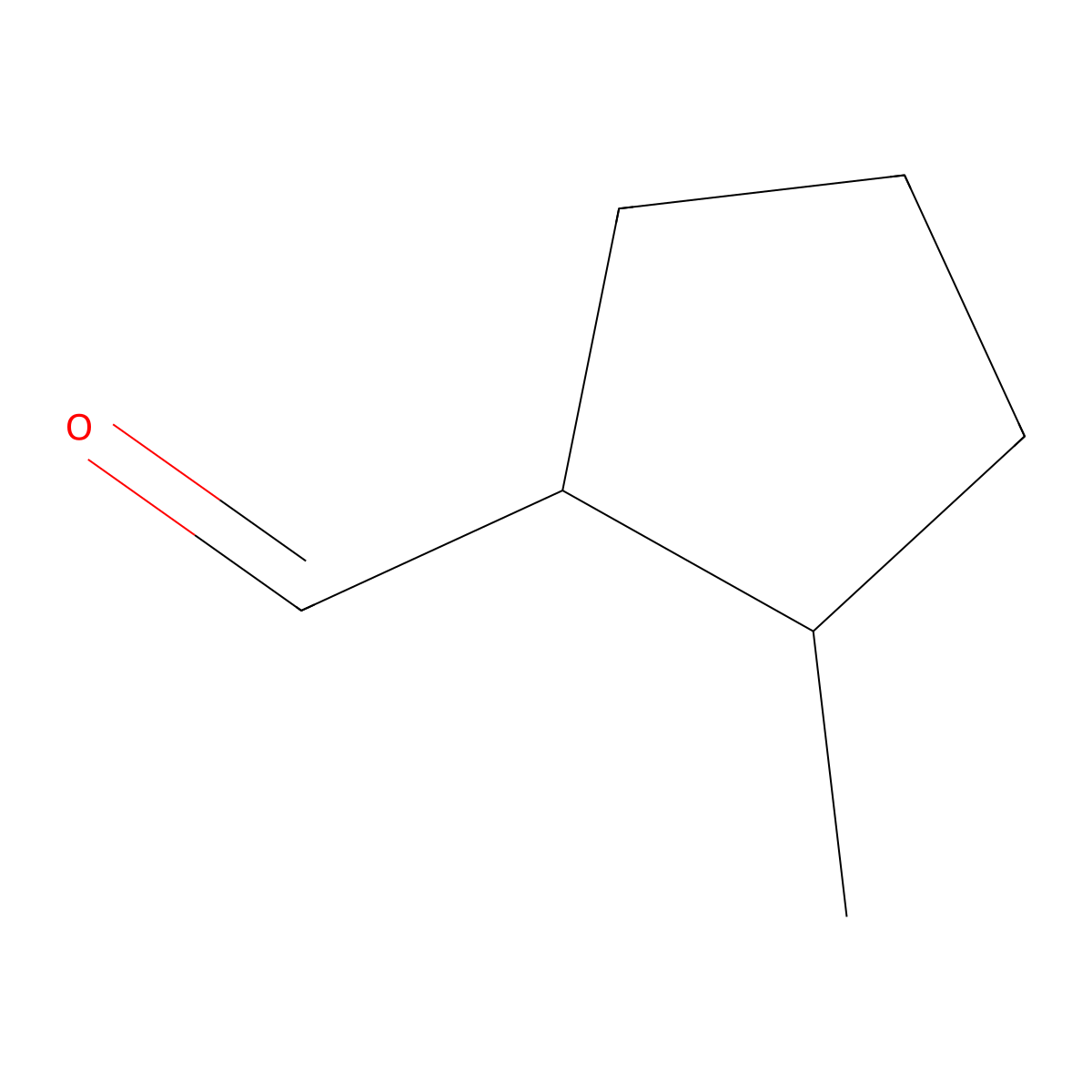 2-Methylcyclopentanecarboxaldehyde molecular structure, CAS 17206-62-1