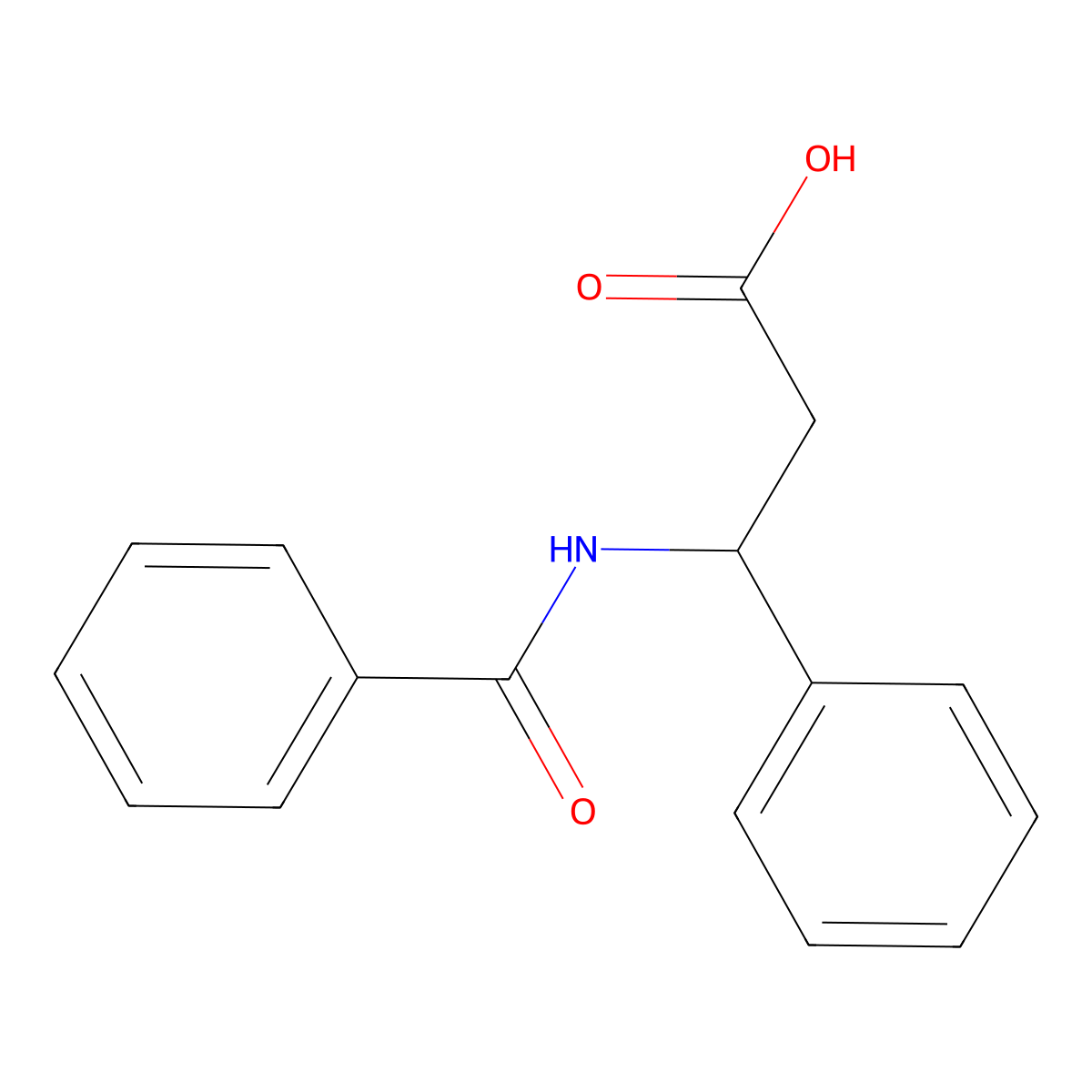 3-Benzoylamino-3-phenyl-propionic acid molecular structure, CAS 17207-57-7
