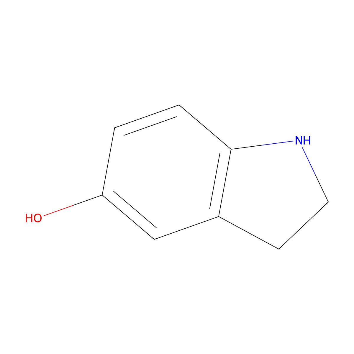 2,3-dihydro-1H-indol-5-ol molecular structure, CAS 172078-33-0