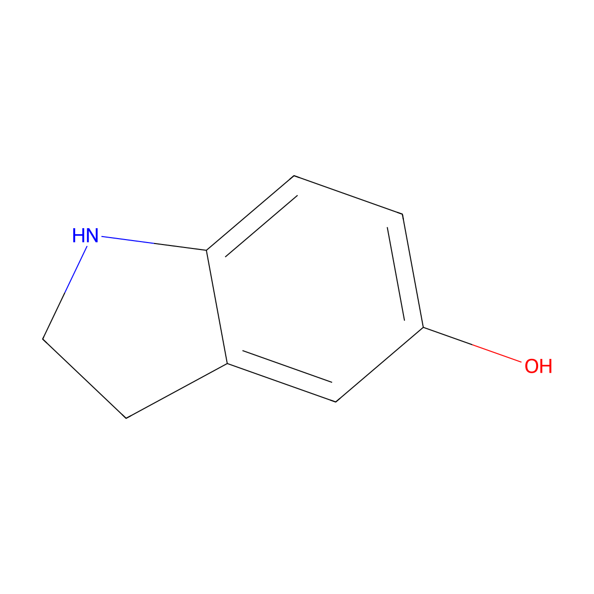 2,3-dihydro-1H-indol-5-ol molecular structure, CAS 172078-33-0