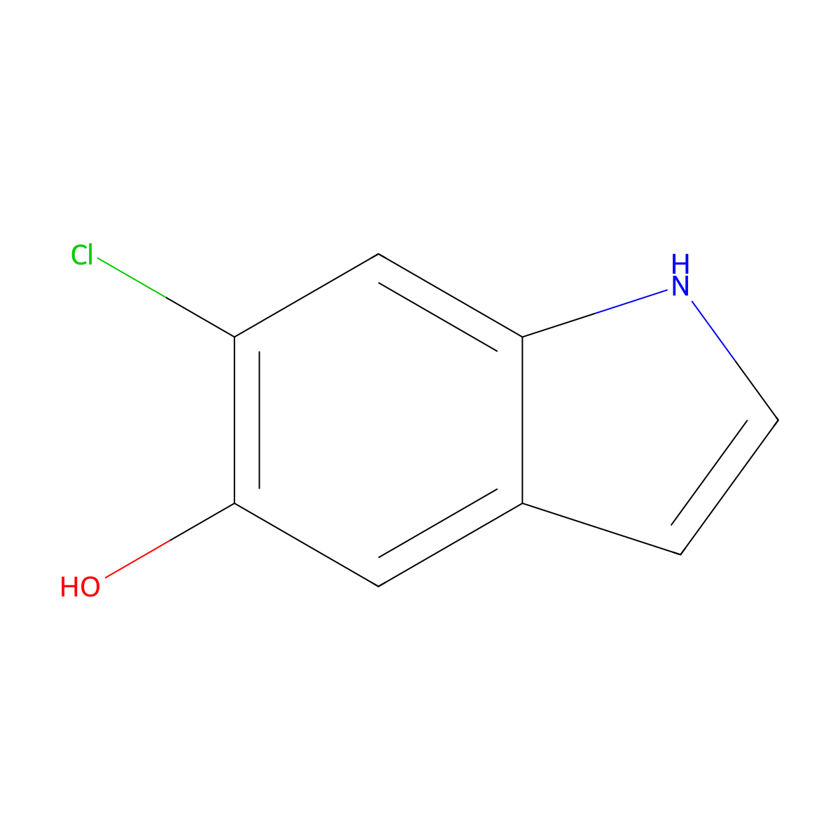 6-Chloro-1H-indol-5-OL molecular structure, CAS 172078-40-9