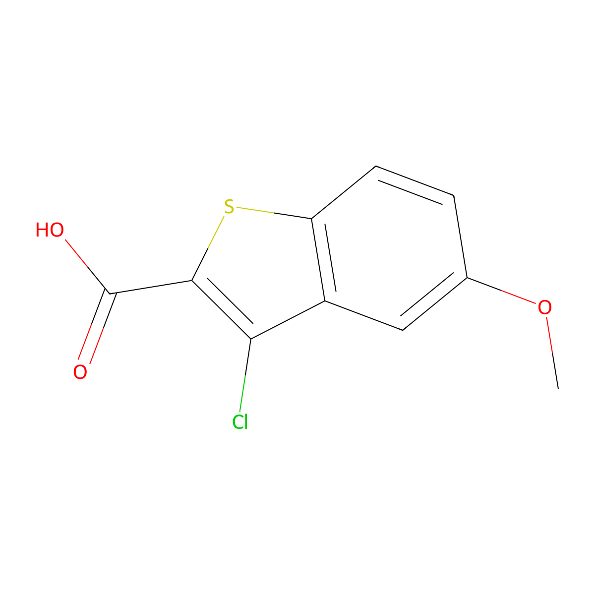 3-Chloro-5-methoxybenzo[b]thiophene-2-carboxylic acid molecular structure, CAS 172088-61-8
