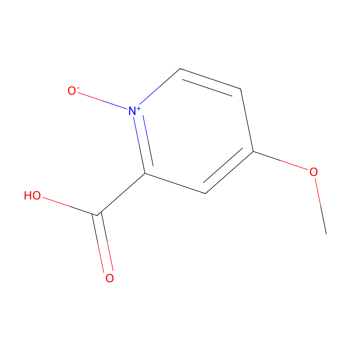 4-Methoxy-1-oxo-1lambda~5~-pyridine-2-carboxylic acid molecular structure, CAS 17209-50-6