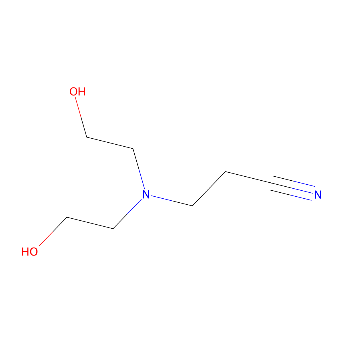 Propanenitrile, 3-(bis(2-hydroxyethyl)amino)- molecular structure, CAS 17209-72-2