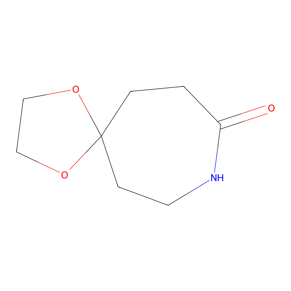 1,4-Dioxa-8-azaspiro[4.6]undecan-9-one molecular structure, CAS 172090-55-0