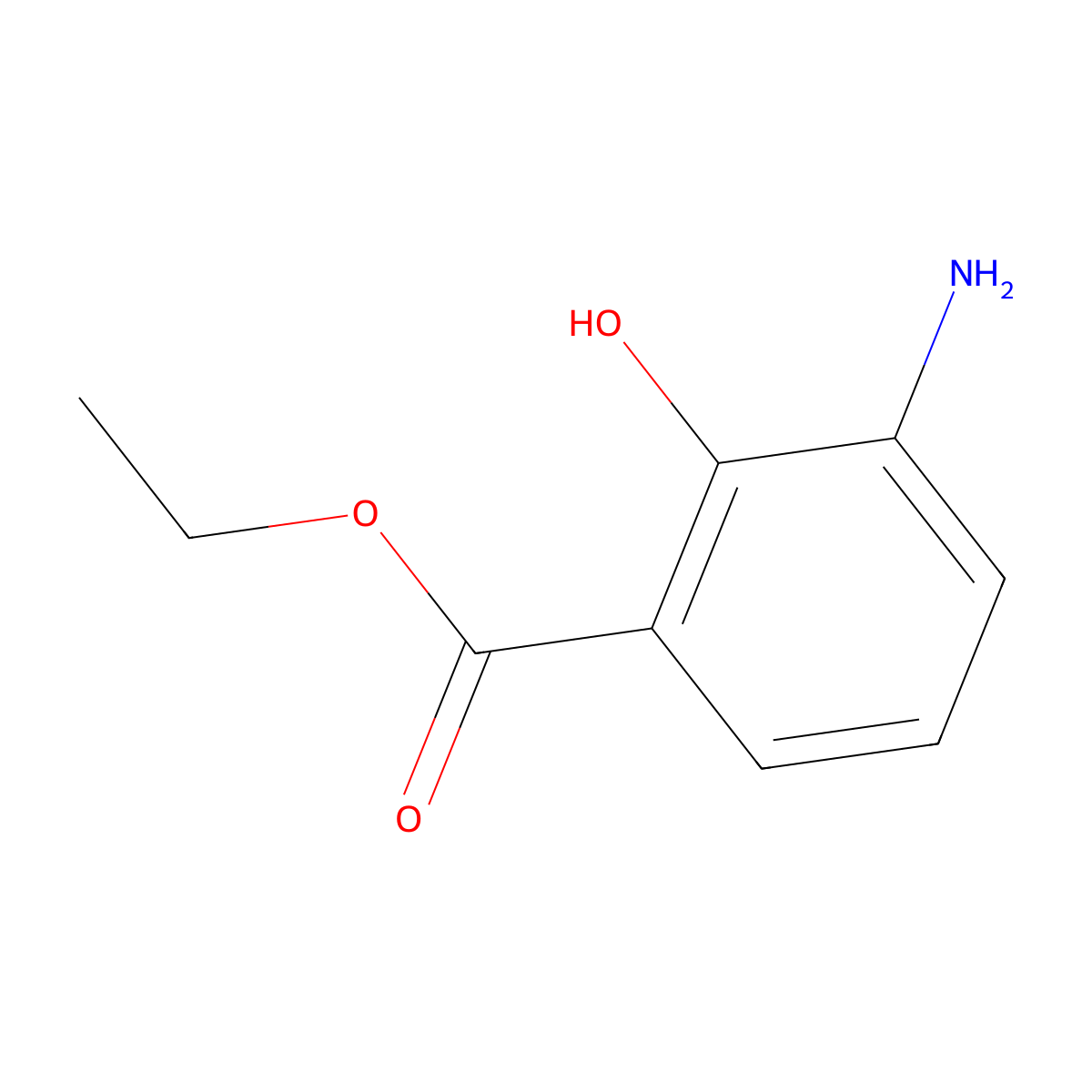 Ethyl 3-amino-2-hydroxybenzoate molecular structure, CAS 172092-29-4
