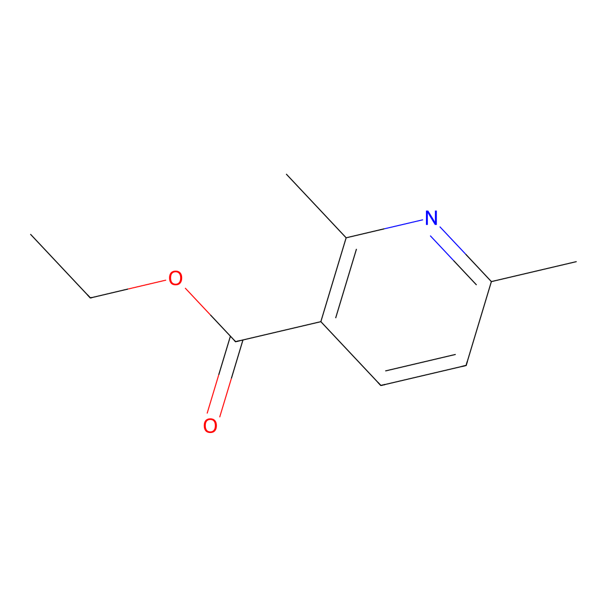 Ethyl 2,6-dimethylnicotinate molecular structure, CAS 1721-13-7