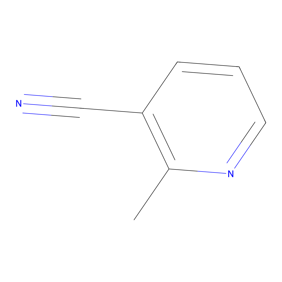 2-Methylpyridine-3-carbonitrile molecular structure, CAS 1721-23-9