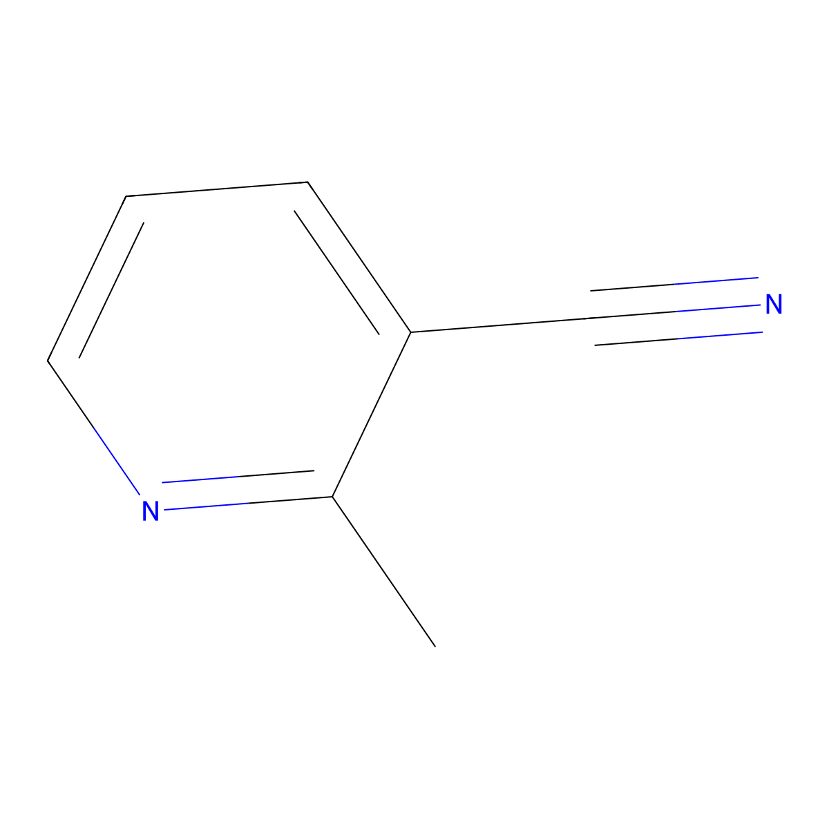 2-Methylpyridine-3-carbonitrile molecular structure, CAS 1721-23-9
