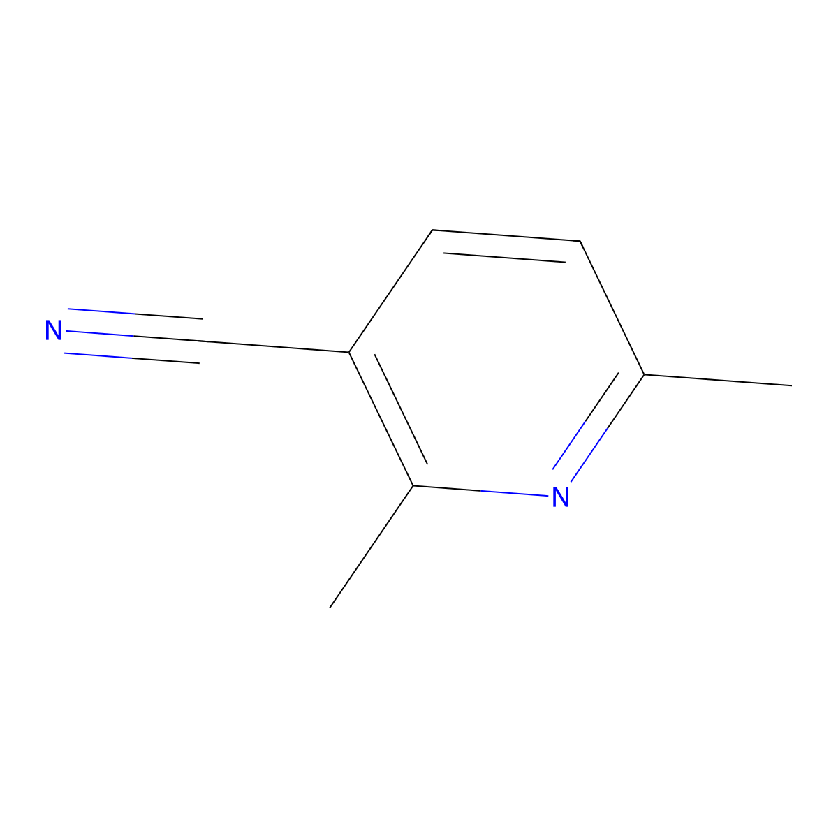 2,6-Dimethylnicotinonitrile molecular structure, CAS 1721-24-0