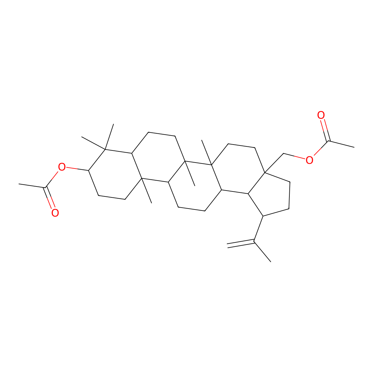 Lup-20(29)-ene-3,28-diol, 3,28-diacetate, (3beta)- molecular structure, CAS 1721-69-3