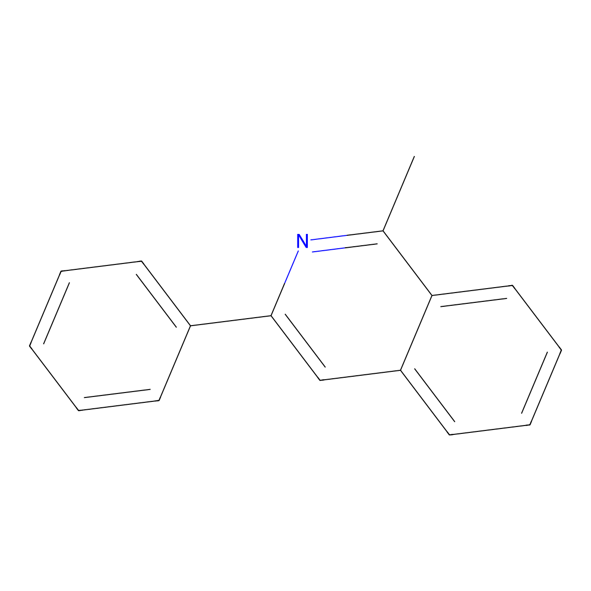1-Methyl-3-phenylisoquinoline molecular structure, CAS 1721-96-6