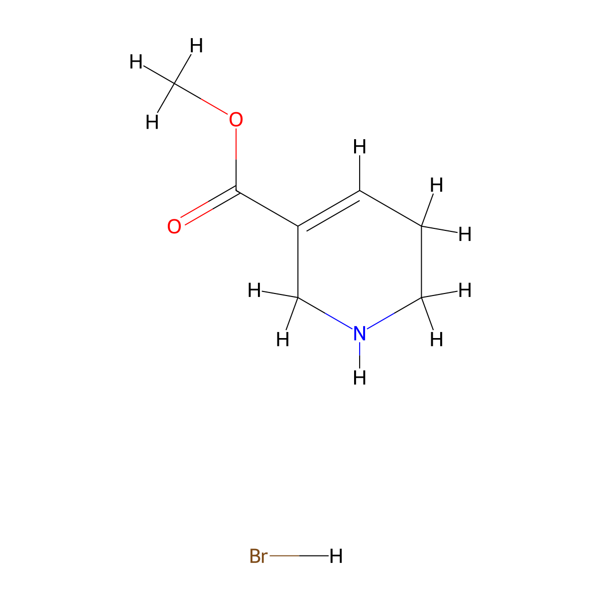 Guvacoline Hydrobromide molecular structure, CAS 17210-51-4
