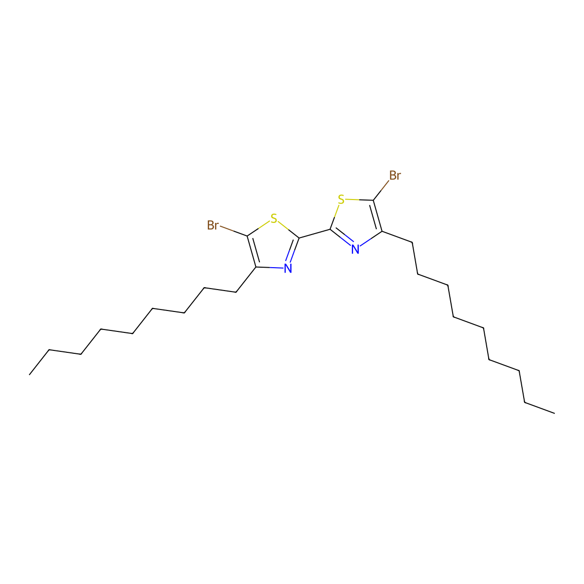 5,5'-Dibromo-4,4'-dinonyl-2,2'-bithiazole molecular structure, CAS 172100-44-6