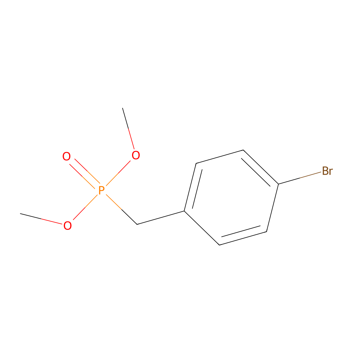 Dimethyl ((4-bromophenyl)methyl)phosphonate molecular structure, CAS 17211-08-4