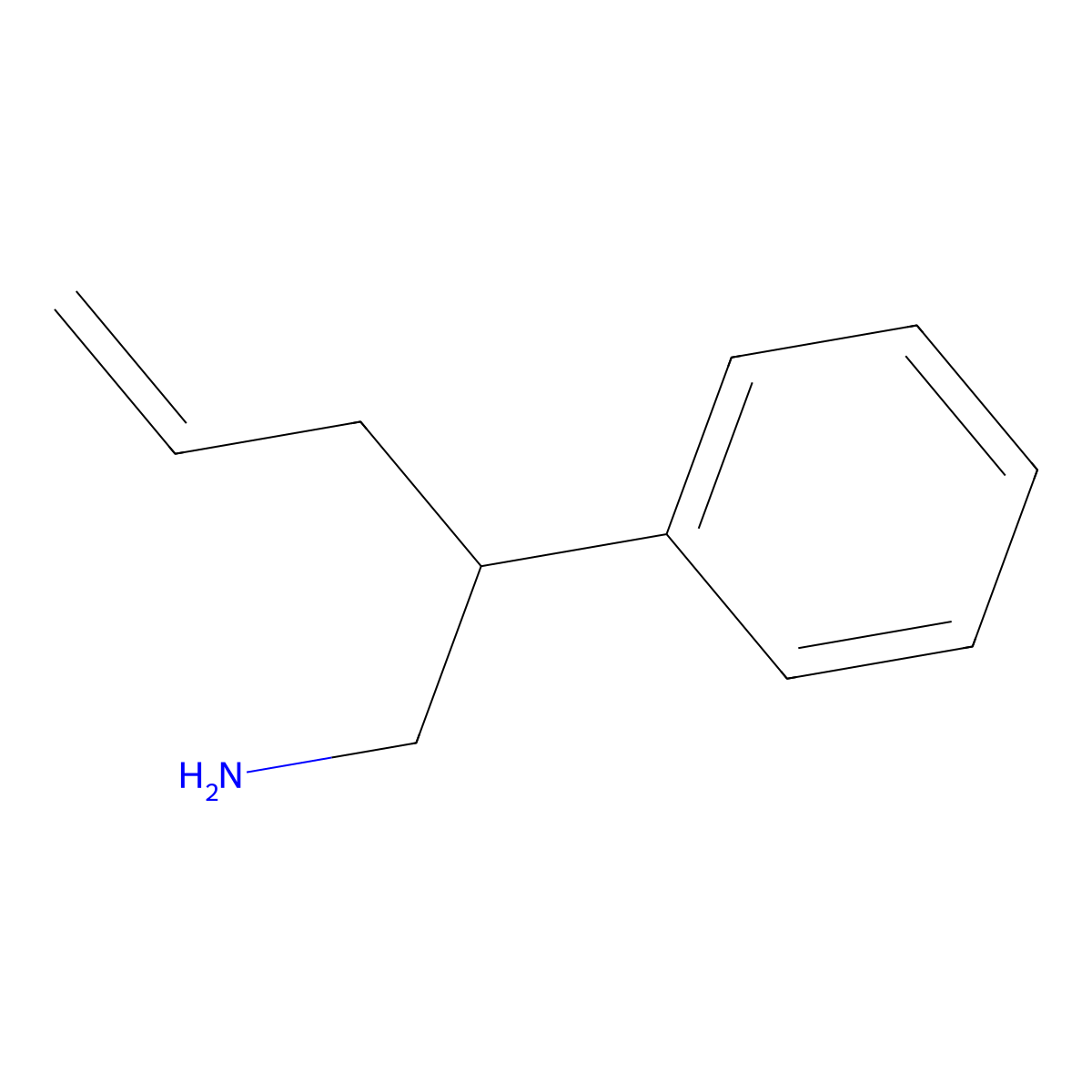 2-Phenylpent-4-en-1-amine molecular structure, CAS 17214-44-7