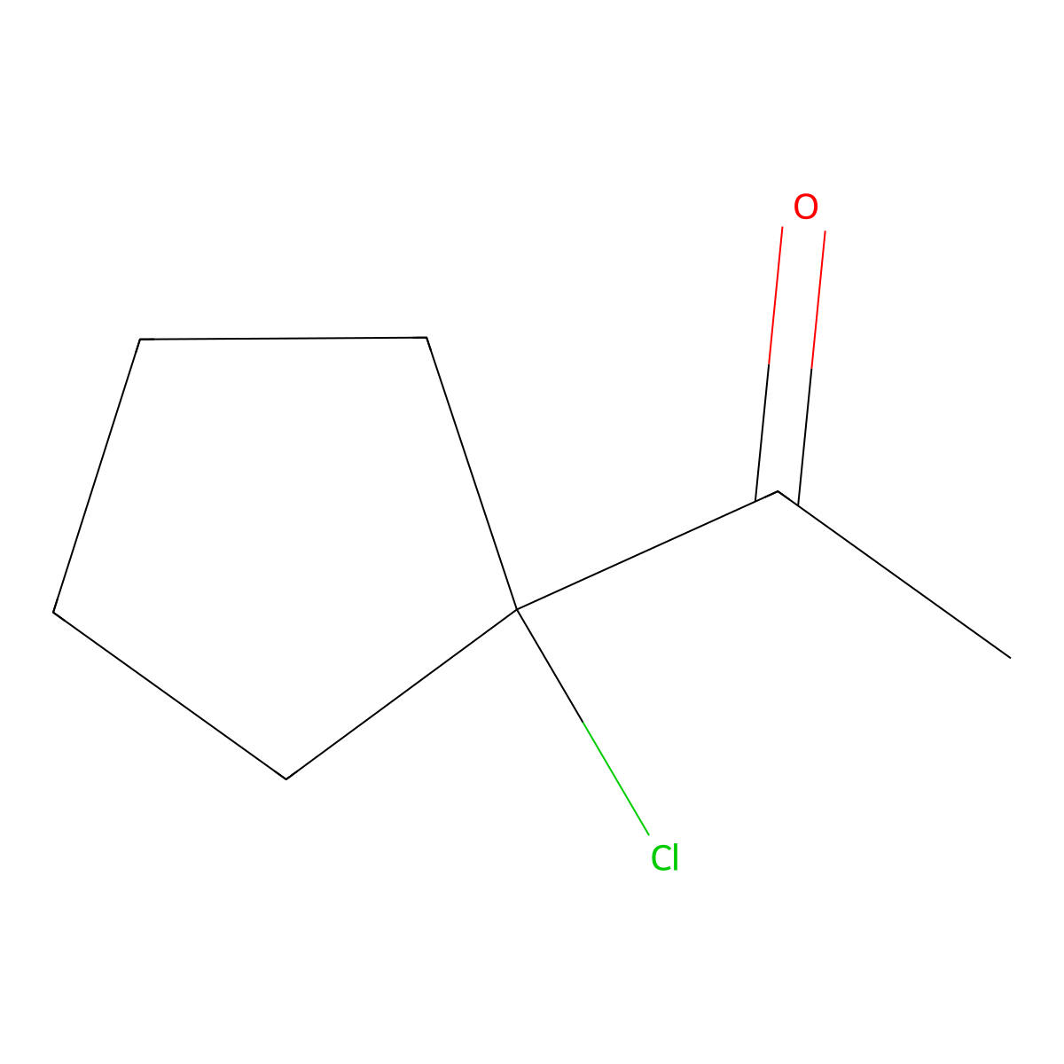 1-(1-Chlorocyclopentyl)ethan-1-one molecular structure, CAS 17214-79-8