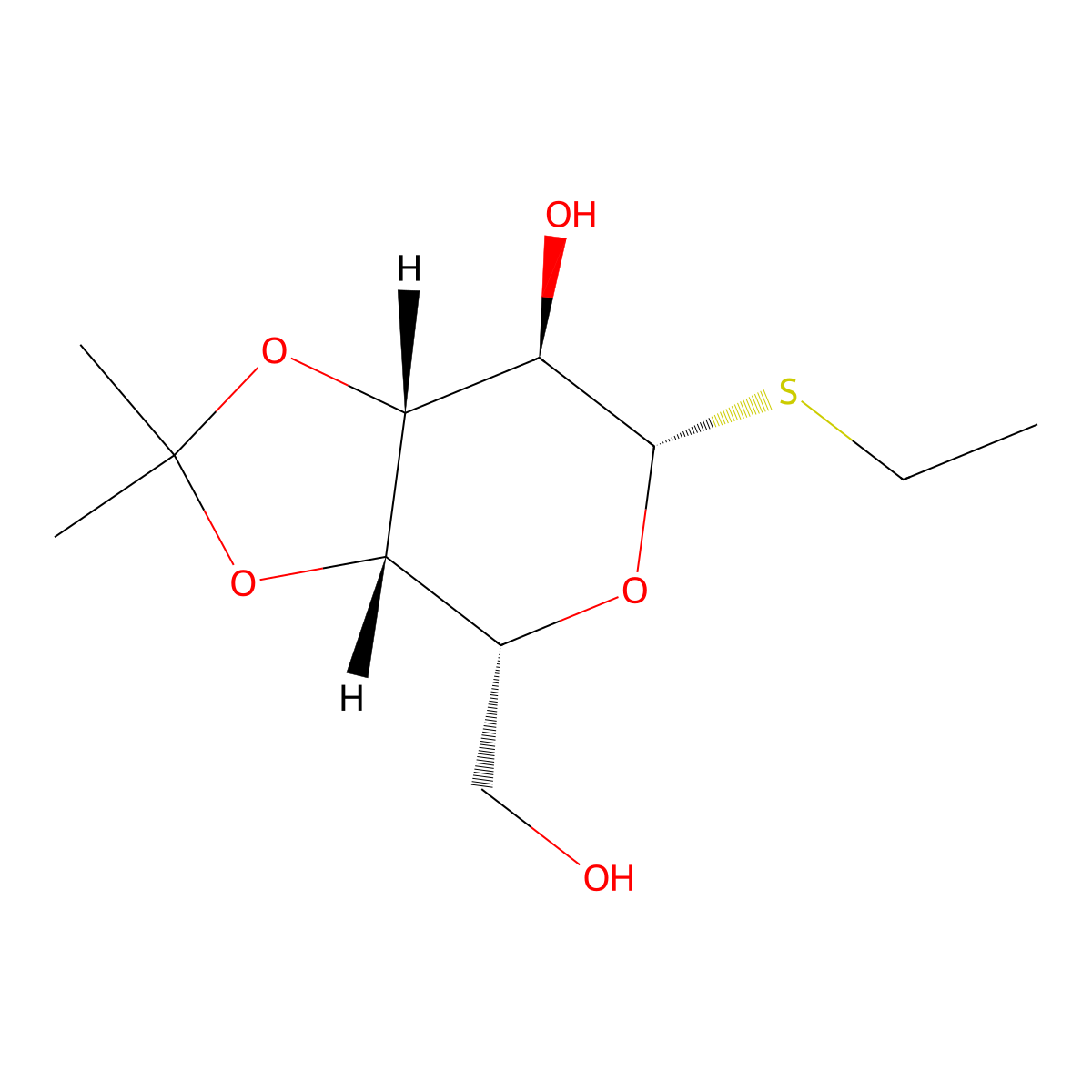 Ethyl 3,4-o-isopropylidene-1-thio-beta-d-galactopyranoside molecular structure, CAS 172146-95-1