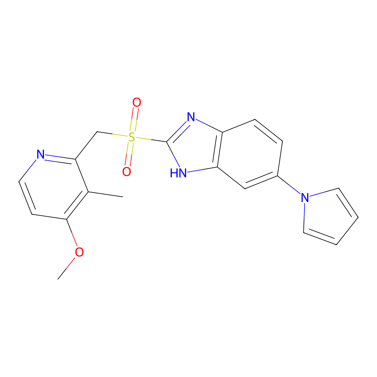Ilaprazole sulfone molecular structure, CAS 172152-37-3