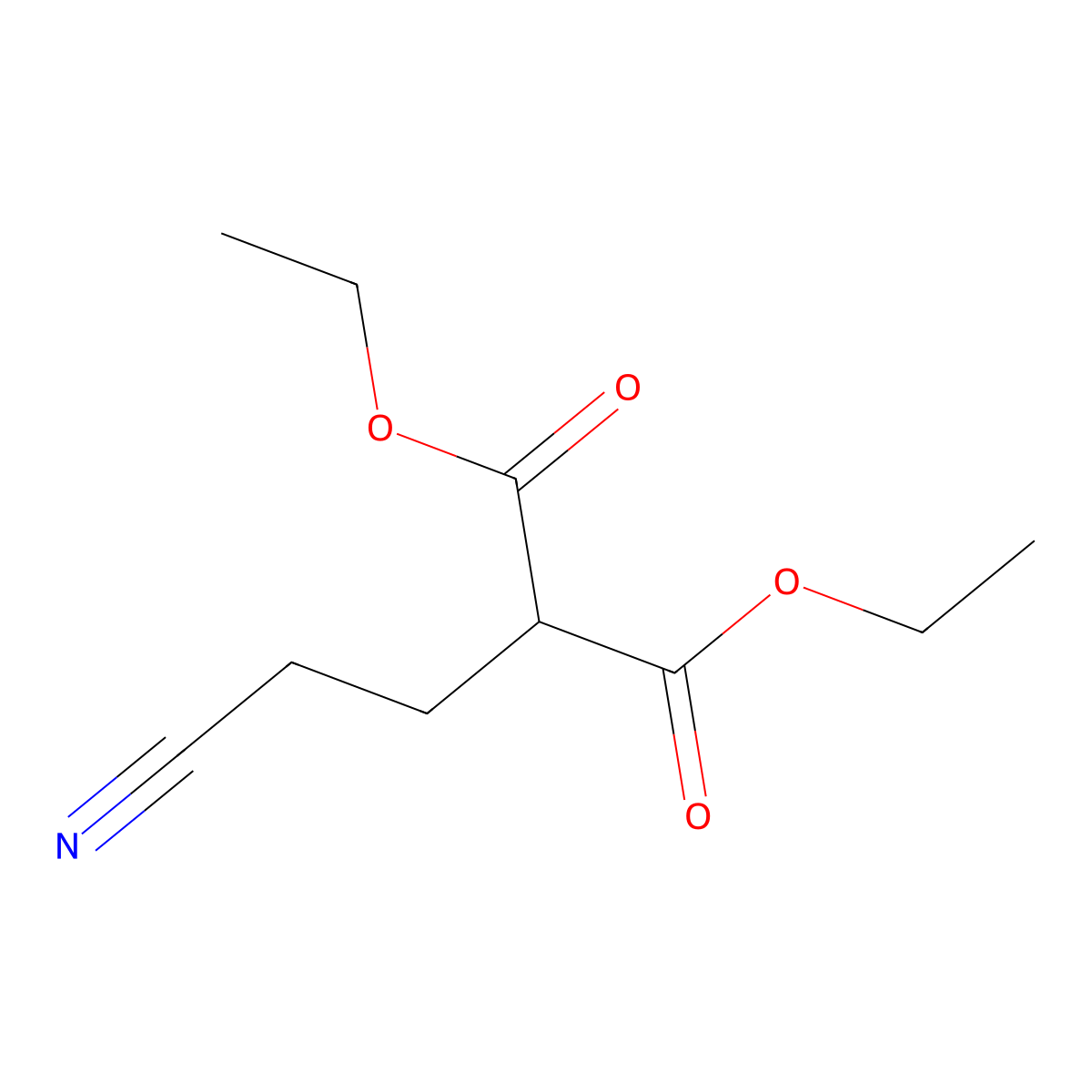 Diethyl (2-cyanoethyl)malonate molecular structure, CAS 17216-62-5