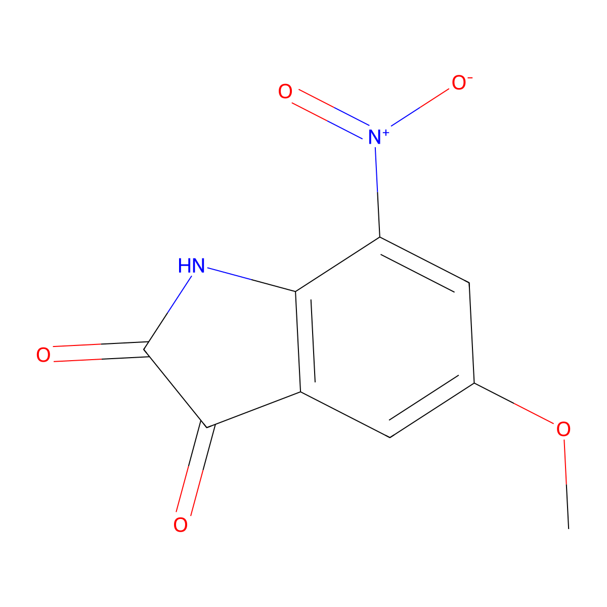 5-methoxy-7-nitro-1H-indole-2,3-dione molecular structure, CAS 172161-92-1