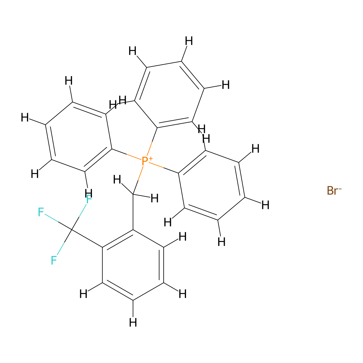2-Trifluoromethylbenzyltriphenylphosphonium bromide molecular structure, CAS 172163-99-4