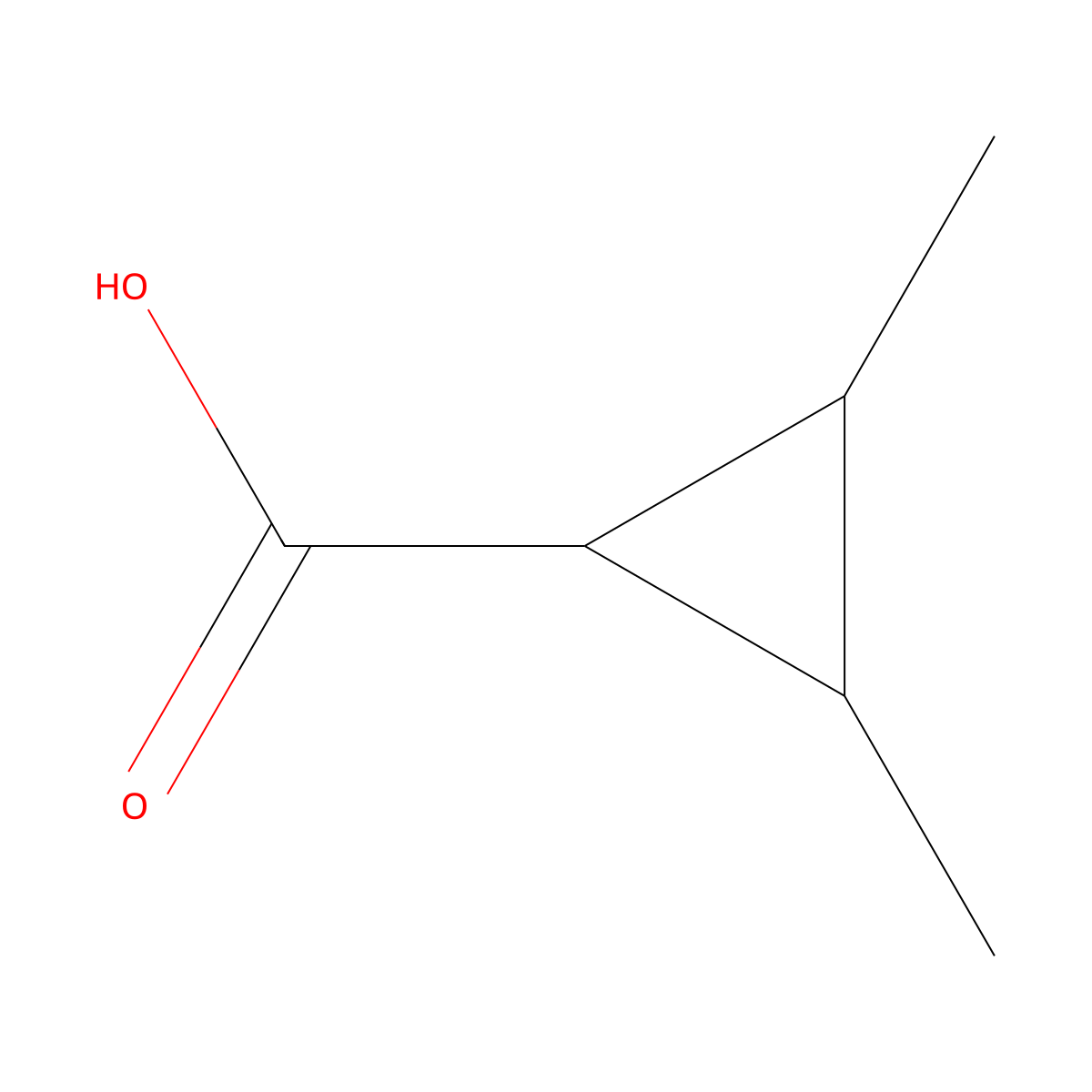 2,3-Dimethylcyclopropanecarboxylic acid molecular structure, CAS 17219-23-7