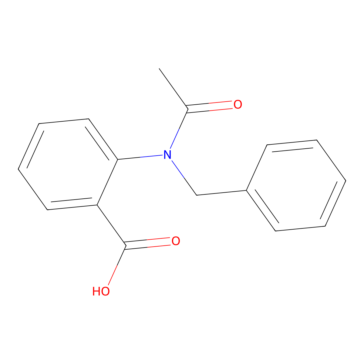 2-(N-Benzylacetamido)benzoic acid molecular structure, CAS 1722-04-9