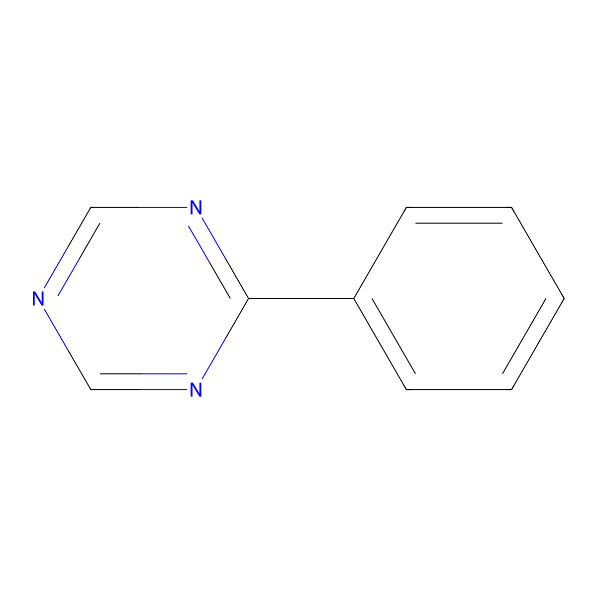 2-Phenyl-1,3,5-triazine molecular structure, CAS 1722-18-5