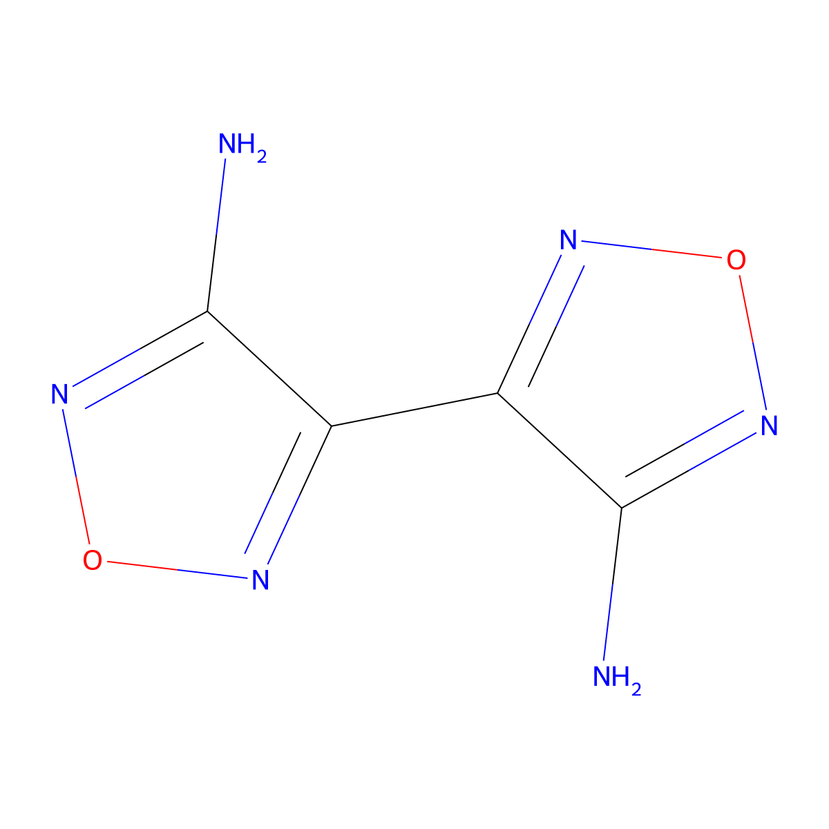 (3,3'-Bi-1,2,5-oxadiazole)-4,4'-diamine molecular structure, CAS 17220-34-7
