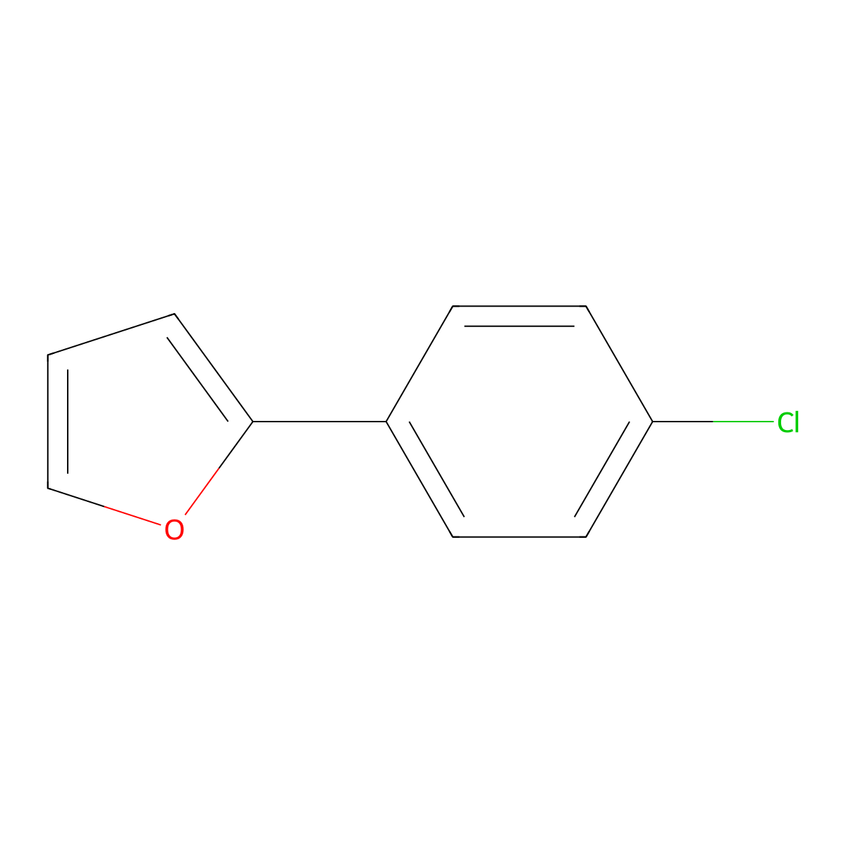 2-(4-Chlorophenyl)furan molecular structure, CAS 17221-37-3